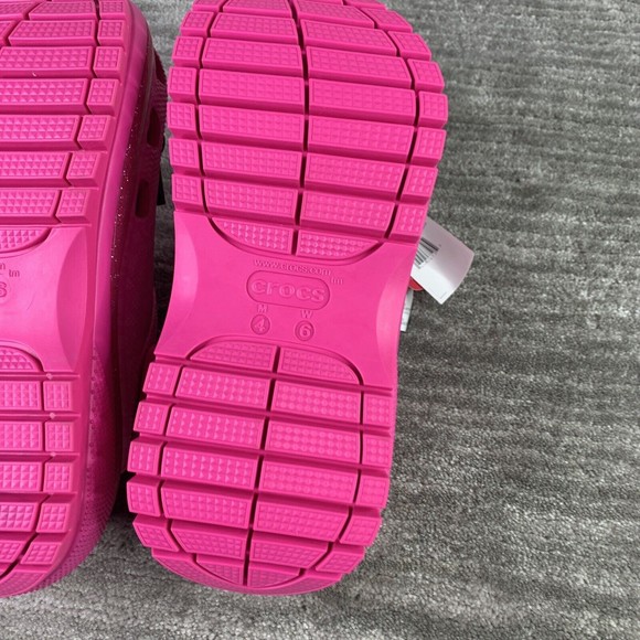 Crocs Barbie The Movie Mega Crush Clog Pink Women's Size 6W - Picture 7 of 8